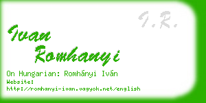 ivan romhanyi business card